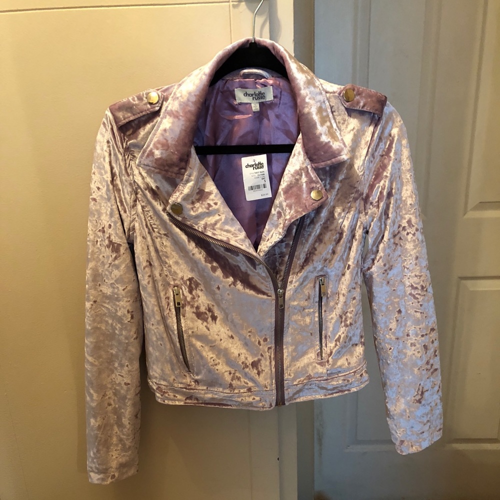Lavender Velvet Moto Jacket💜🏍